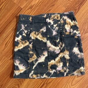 Free People Tie-Dye Mini Skirt